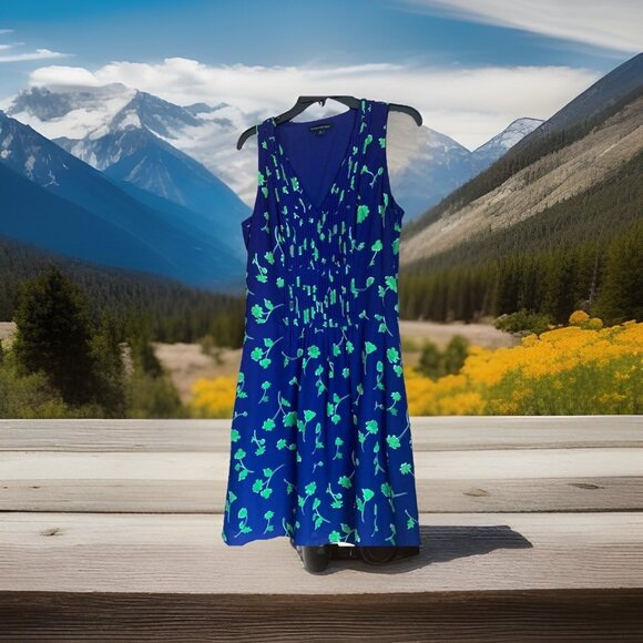 Banana Republic Dresses & Skirts - Banana Republic VTG Y2K Soft Girl Feminine Floral‎ Pleated Lined Dress 6